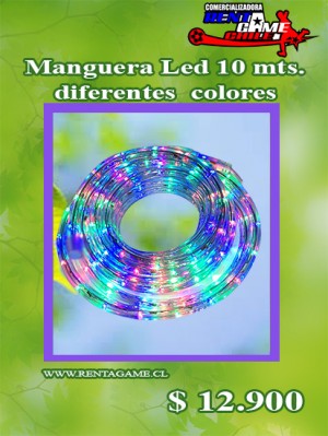 RENTAGAME CHILE Anuncios de arte, joyas, cosas valiosas en La Cisterna |  Manguera led 10 mts. dif. colores o un solo tono / precio : $ 12.900, Rentagame: es lider en iluminacion led