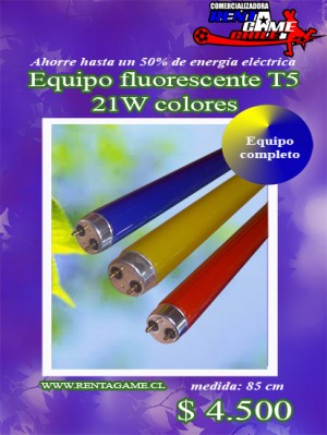 RENTAGAME CHILE Anuncios de arte, joyas, cosas valiosas en La Cisterna |  Equipo fluorescente t5 21w colores/ precio: $ 4.500, Ahorre hasta un 50% de energia electrica