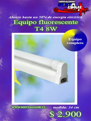 RENTAGAME CHILE Anuncios de arte, joyas, cosas valiosas en La Cisterna |  Equipo fluorescente t4 8w/equipo completo precio:  $ 2.900, Ahorre hasta un 50% de energia electrica