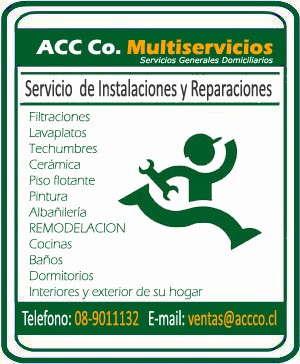MUltiservicios Anuncios de arte, joyas, cosas valiosas en Las Condes |   REPARACIONES,GASFITERIA E INTALACIONES PARA SU HOGAR , Servicios Generales Domiciliarios